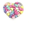 Acrylic spring-colored heart-shaped large-hole beaded solid color heart-shaped loose beads DIY bracelet necklace children's beaded accessories Application Scenario